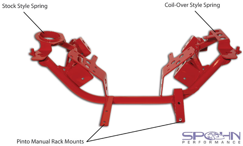 82-92 Fbody Spohn Performance Tubular K-Member - LSx Engine Swap w/Pinto Manual Rack Mounts