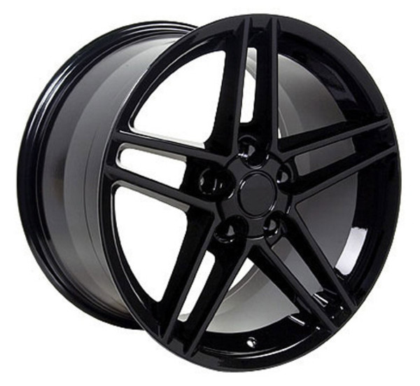 OE Wheels Corvette C6 Z06 Replica Wheel - Black 18x10.5"/18x9.5" Set (56mm Offset)