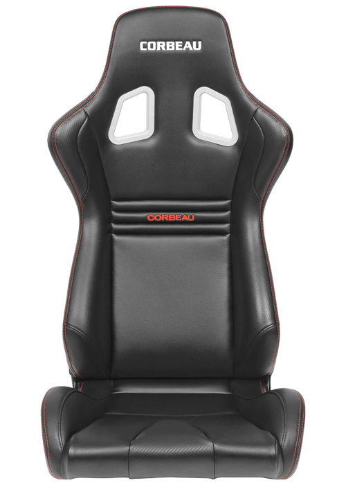 Corbeau Sportline Evolution X Seats - Black Vinyl/Carbon Vinyl